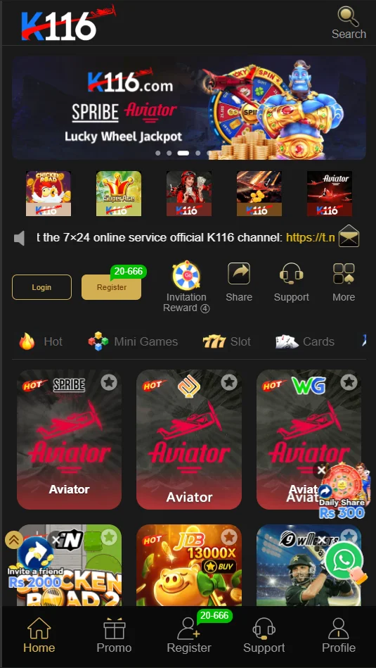 k116 login